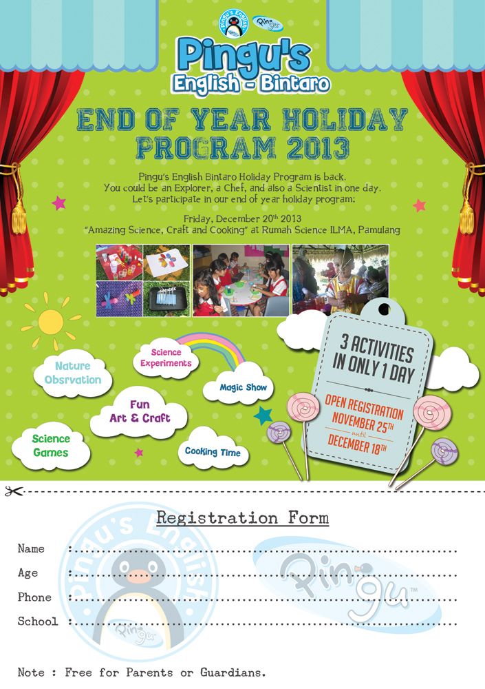 Holiday Program is Back..Happy Holiday from Snowy English Bintaro